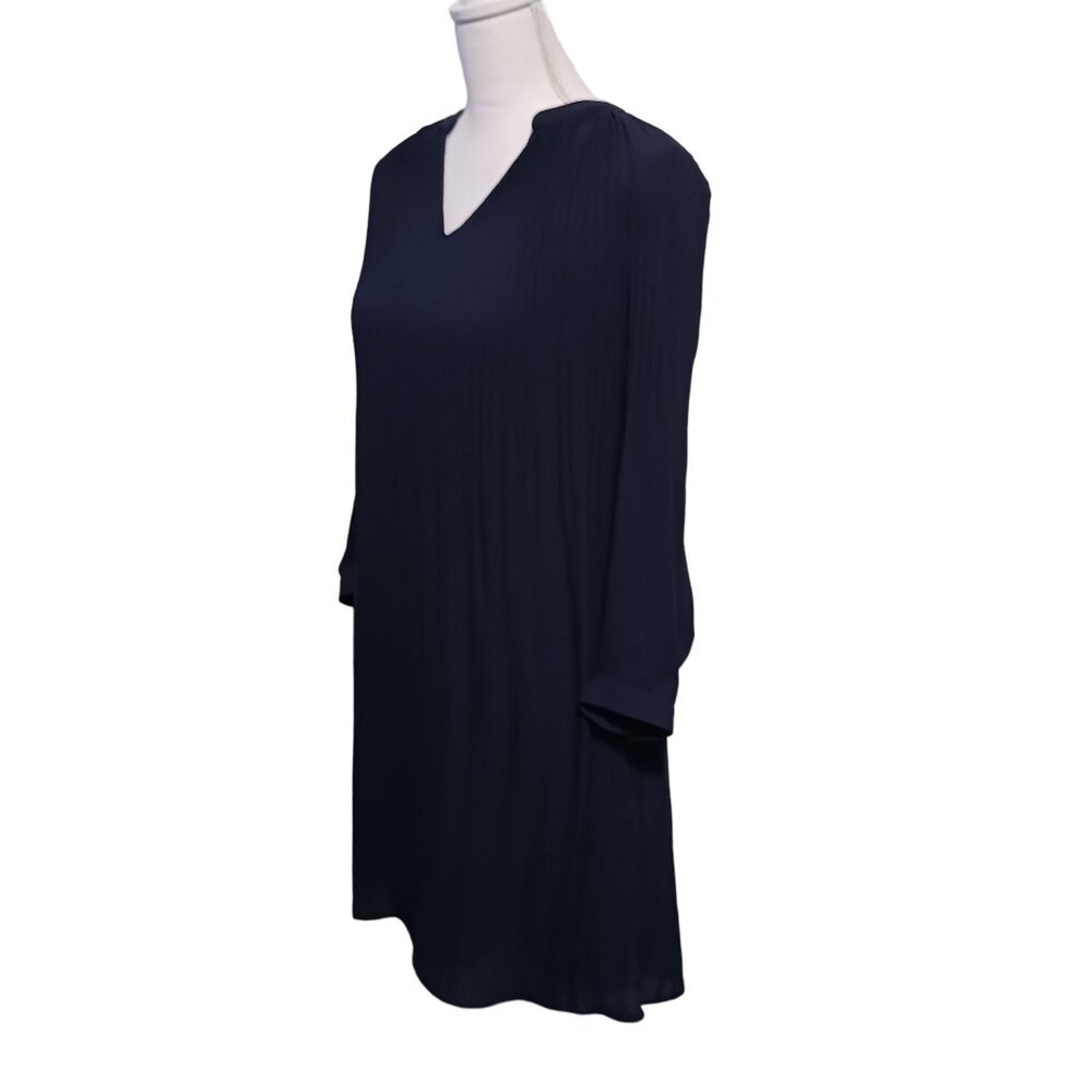 NEW HOBBS LONDON Emilia‎ Pleated Shift Dress Navy Blue Size 4 - Picture 5 of 15